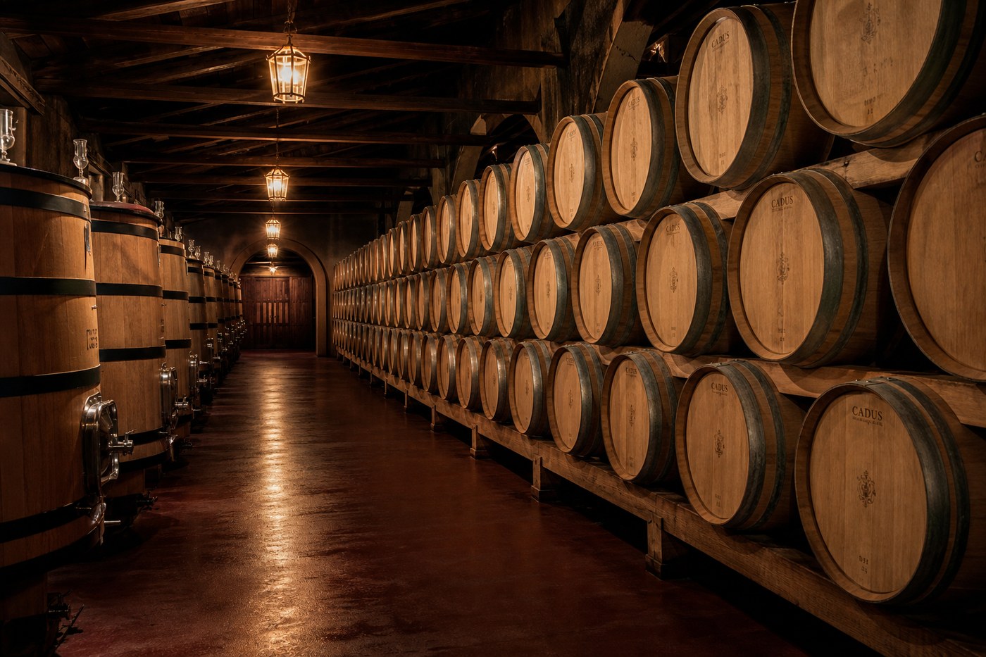 Oak barrel cellar